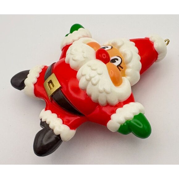 Hallmark Star Shaped Santa Claus Christmas Tree Ornament 1984 - Picture 5 of 6
